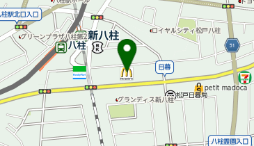 ミルフローラ 八柱店の地図画像