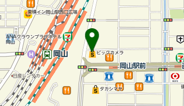 【メンズクリア】岡山店の地図画像