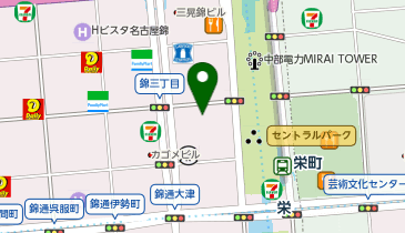 【メンズクリア】名古屋栄駅前店の地図画像
