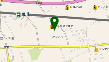 クスリのアオキ 綾川店の地図画像