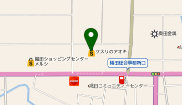 クスリのアオキ 織田店の地図画像