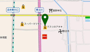 クスリのアオキ 久世南店の地図画像
