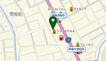 クスリのアオキ 荒牧店の地図画像