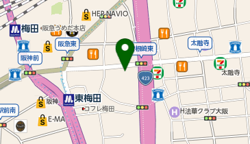 Zina 梅田の地図画像
