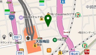 Zina 梅田茶屋町の地図画像