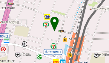Zina 北千住ミルディス通りの地図画像