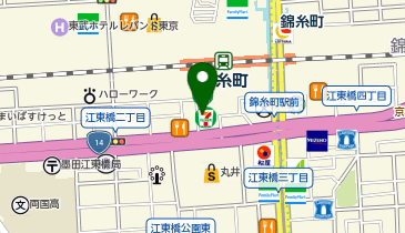 Zina 錦糸町の地図画像