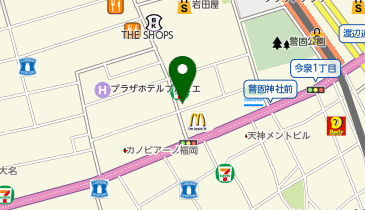 Men's salon Zina 天神の地図画像