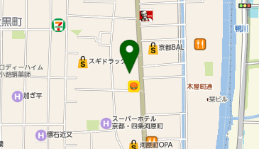 Zina 京都河原町の地図画像