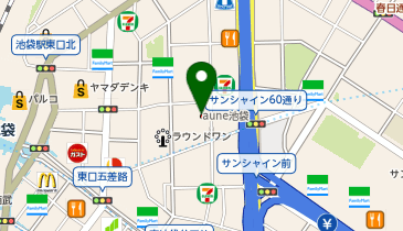 Zina 池袋サンシャイン通りの地図画像