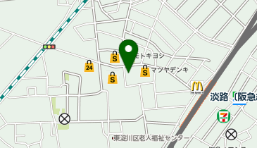キングラム 阪急淡路駅店の地図画像