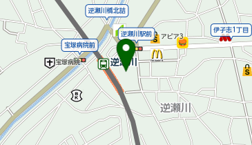 キングラム アピア逆瀬川店の地図画像
