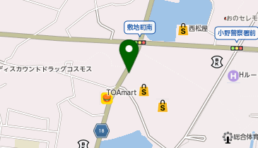 ハニーズ イオン小野店の地図画像