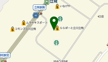 ハニーズ ららぽーと立川立飛店の地図画像