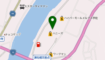 ハニーズ ミスターマックス宇佐店の地図画像