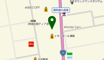 ハニーズ イオンモール津南店の地図画像