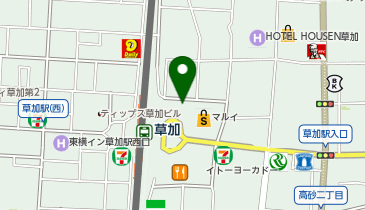 ハニーズ 草加マルイ店の地図画像