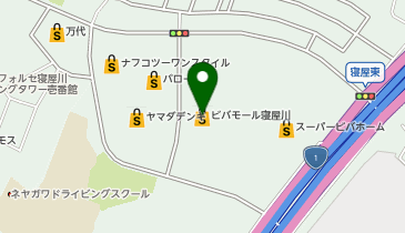 ハニーズ ビバモール寝屋川店の地図画像