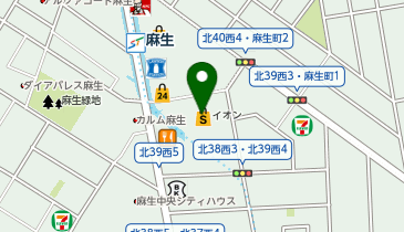 ハニーズ イオン札幌麻生店の地図画像