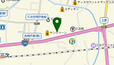 ハニーズ サングリーン三次店の地図画像
