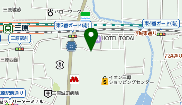 ハニーズ 三原店の地図画像