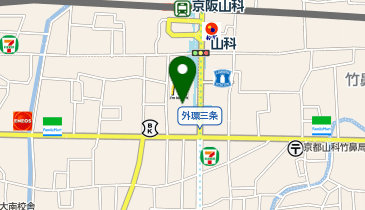 ハニーズ ラクト山科店の地図画像