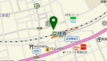 ハニーズ リブ住吉店の地図画像