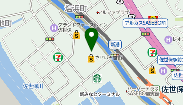 ハニーズ させぼ五番街店の地図画像