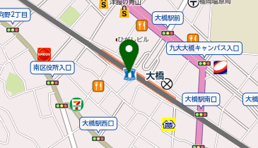 ハニーズ 大橋店の地図画像