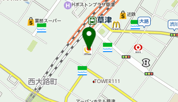 ハニーズ 草津店の地図画像