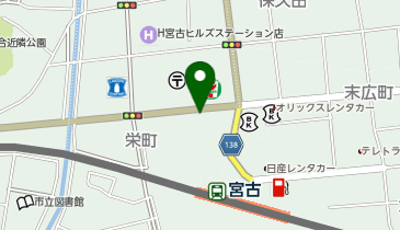 ハニーズ 宮古店の地図画像
