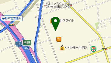 ハニーズ イオンモール与野店の地図画像