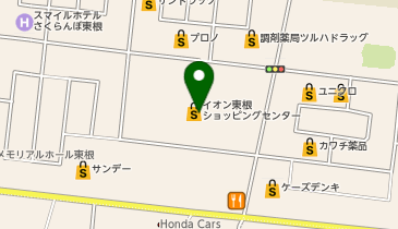 ハニーズ 東根店の地図画像