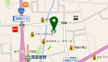 ハニーズ みのおキューズモール店の地図画像