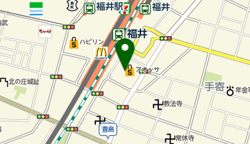 ハニーズ 福井駅前店の地図画像