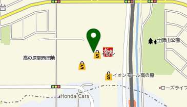ハニーズ イオンモール高の原店の地図画像
