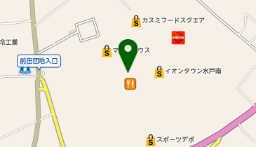 ハニーズ 水戸南店の地図画像