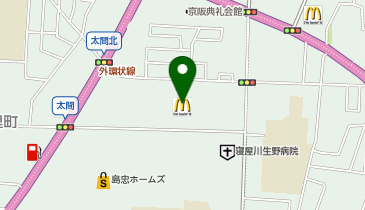 ハニーズ 寝屋川店の地図画像