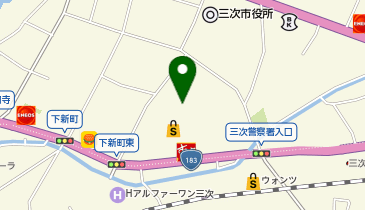 ハニーズ 三次店の地図画像