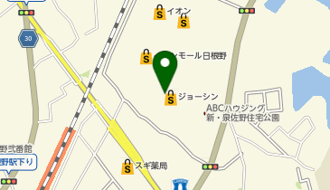 ハニーズ イオンモール日根野店の地図画像