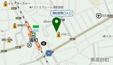 ハニーズ 浦和パルコ店の地図画像