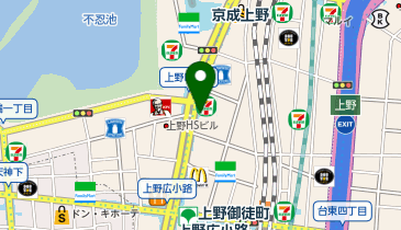 ハニーズ 上野ABAB店の地図画像