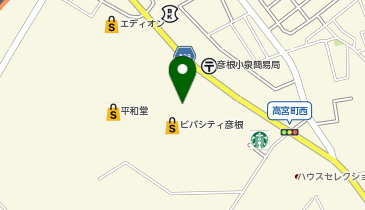 ハニーズ 彦根店の地図画像