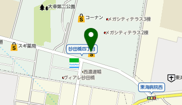 【このみや】砂田橋店の地図画像
