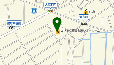 【カリモク】金沢ショールームの地図画像