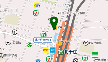 gashacoco 北千住マルイの地図画像
