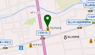 gashacoco TSUTAYA三吉の地図画像