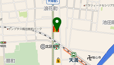 gashacoco ビッグエコー天満の地図画像
