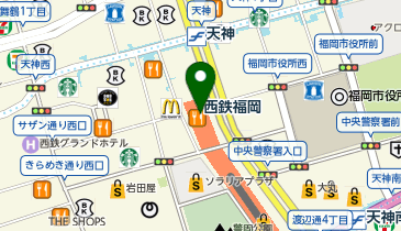 gashacoco ソラリアステージ天神の地図画像