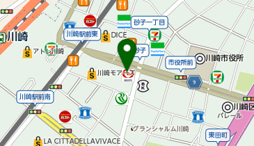 三菱UFJ銀行 川崎支店の地図画像